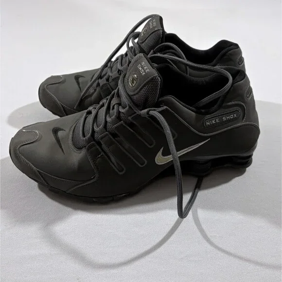 Nike Shox NZ Metal Grey Mens Athletic Sneakers Shoes 378341-059 Gym Run Sz 12 - Picture 7 of 11